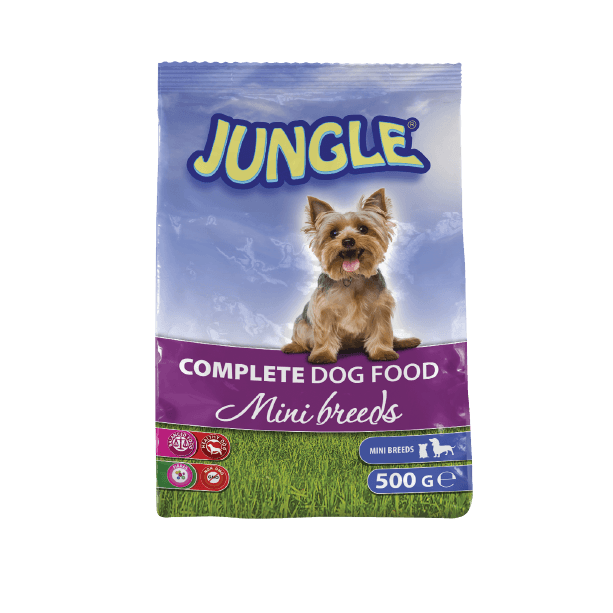 JUNGLE COMPLETE DOG FOOD MINI BREEDS - суха храза за малки породи кучета, 500 г main product photo