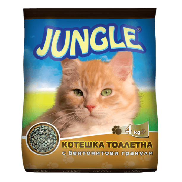 JUNGLE Котешка тоалетна с бентонитови гранули, 4 кг main product photo