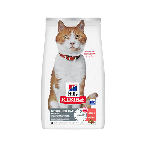 Hill’s SP Feline Adult Sterilized Salmon - за кастрирани котки от 1 до 6г., Сьомга, 1.5 кг main product photo