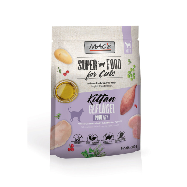 MAC'S KITTEN - за подрастващи котки, Пиле, 300г main product photo