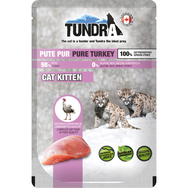 ТUNDRA CAT KITTEN - за подрастващи котки, чисто Пуешко, пауч 85г main product photo