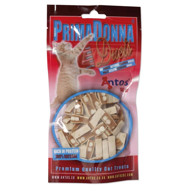 Antos PrimaDonna Duets вкусно лакомство с пиле, риба и сирене 100 гр. main product photo