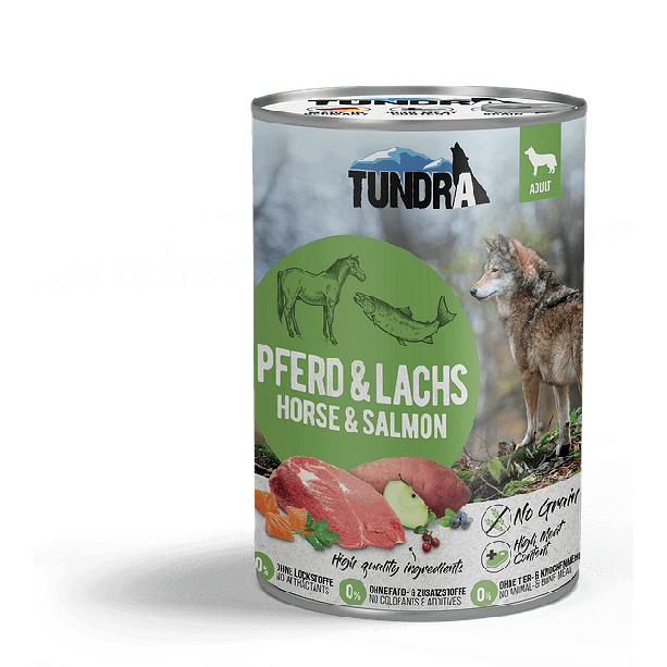 TUNDRA DOG ADULT - за кучета в зряла възраст, Конско и Сьомга, консерва 400г main product photo
