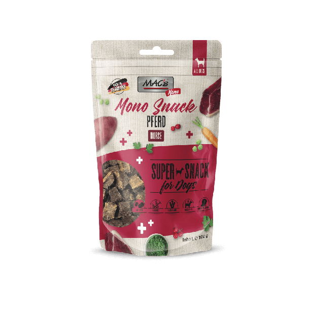MAC'S DOG MONOPROTEIN SNACKS - меко лакомство за куче, с Kонско месо, 100г main product photo