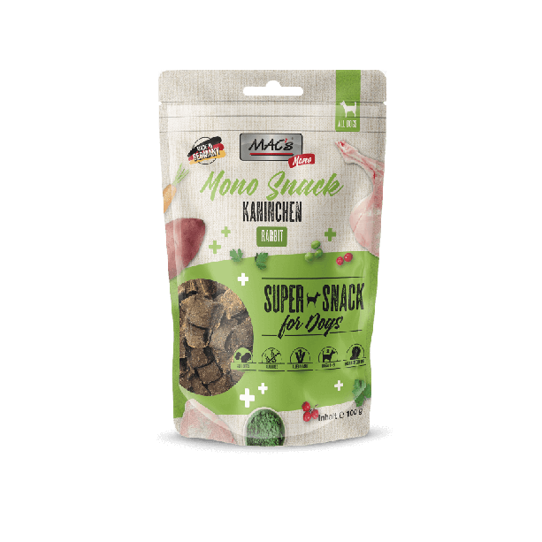 MAC'S DOG MONOPROTEIN SNACKS - меко лакомство за куче, със Заешко месо, 100г main product photo