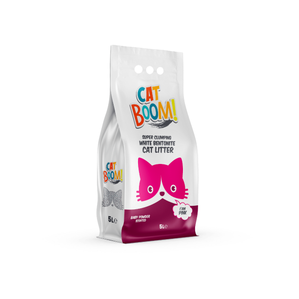 Cat Boom бял бентонит 10 л бебешка пудра main product photo