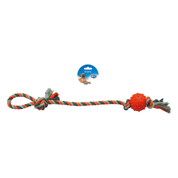 Duvo въже с дръжка и гумена топка 60 см. main product photo