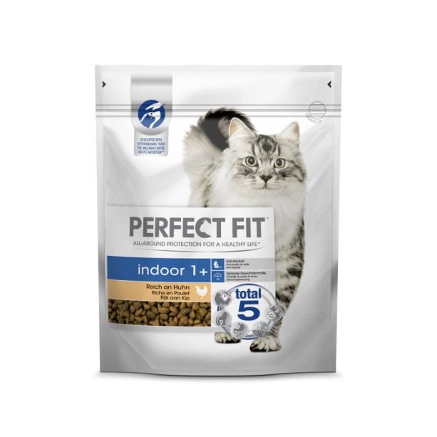 Perfect Fit Indoor Adult суха храна за котки с пилешко, 750г main product photo