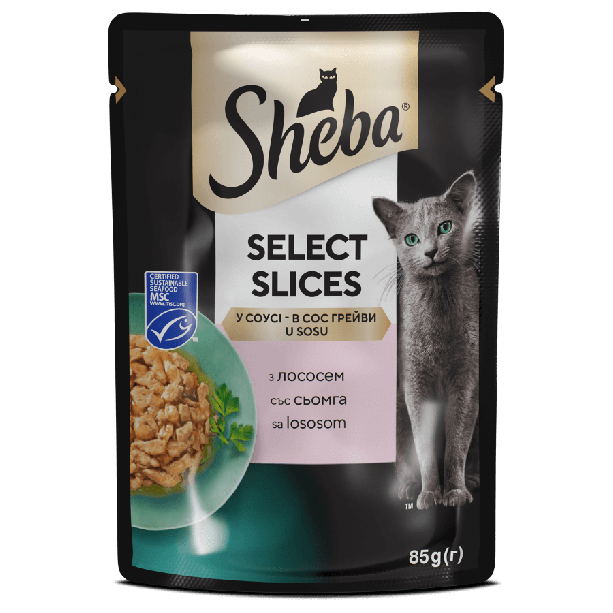 Sheba Пауч Сьомга в сос грейви, 85г main product photo