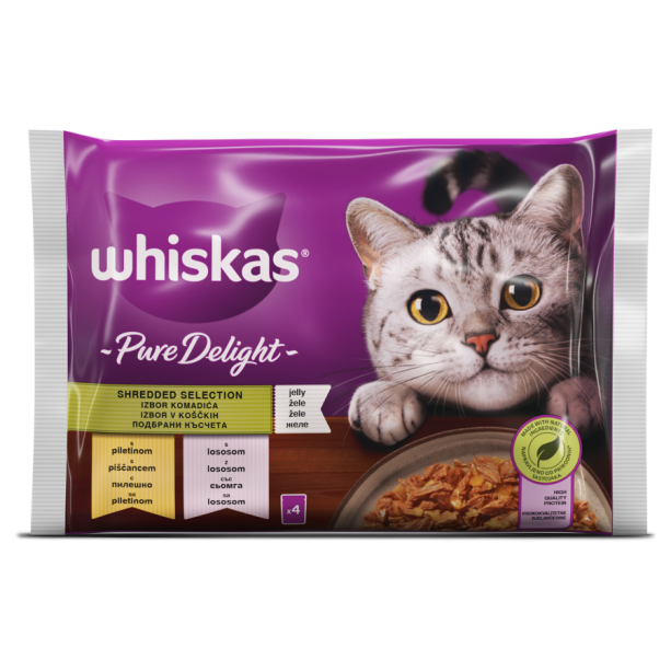 Whiskas Пауч Pure Delight Микс Меню в желе, 4x85г main product photo