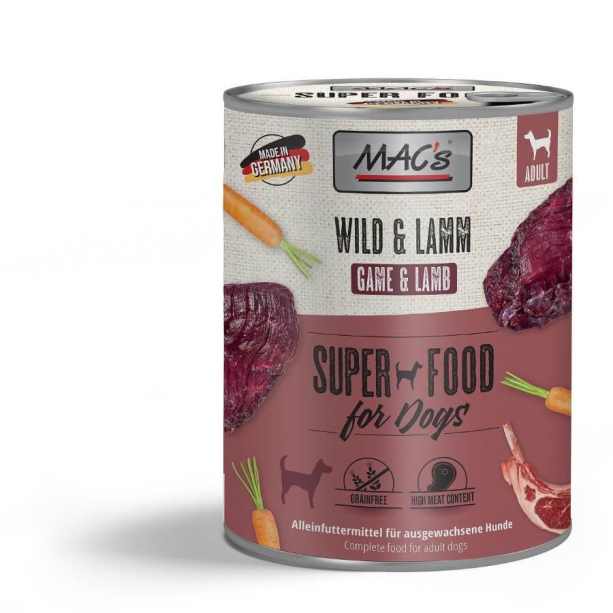 MAC'S DOG ADULT - за пораснали кучета, Дивеч и Агнешко, консерва 800г main product photo