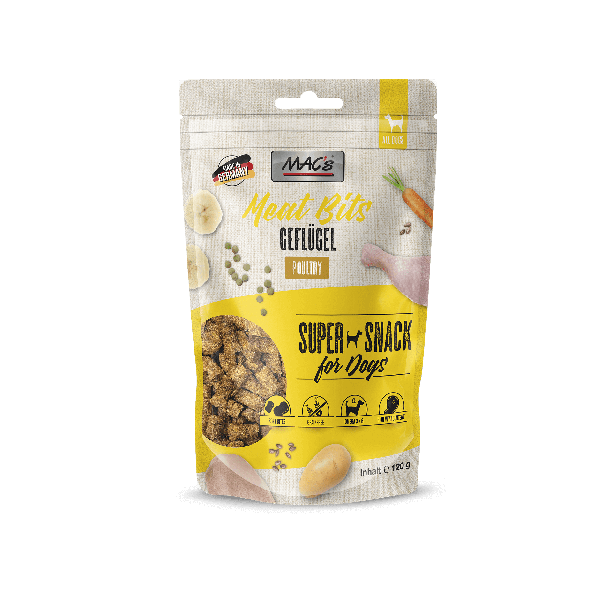 MAC'S DOG MEAT BITS лакомство за куче - меки хапки, Пиле, 120г main product photo