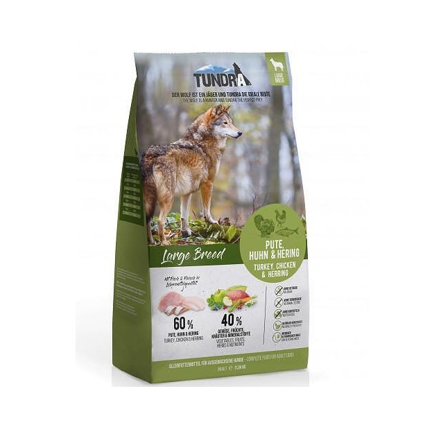 TUNDRA DOG ADULT LARGE BREED - за кучета в зряла възраст, едри породи, Пуйка, Пиле и Херинга 11.34кг main product photo