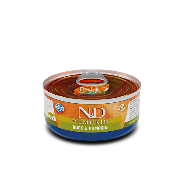 N&D CAT DUCK & PUMPKIN – за котки над 1г., Патица и тиква, консерва 70г main product photo