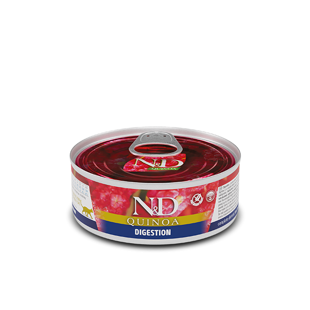 N&D CAT QUINOA DIGESTION – котки над 1г., храносмилане, Агне, киноа, копър, артишок, консерва 80г main product photo
