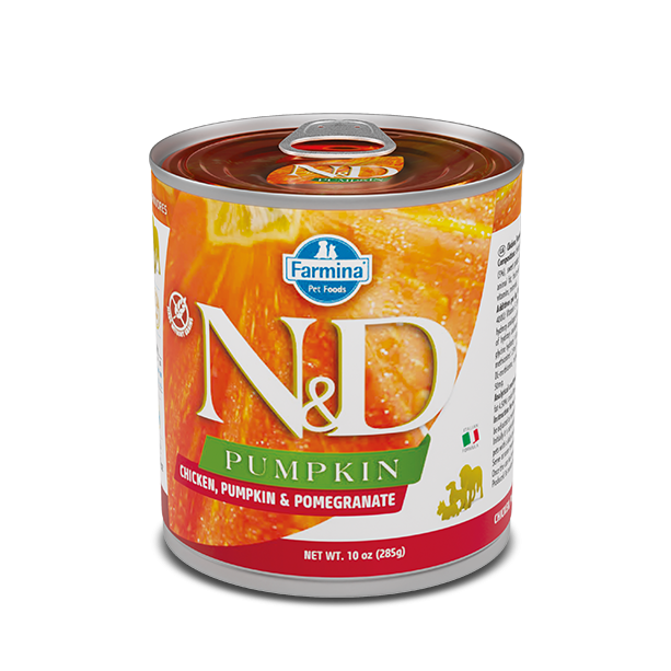N&D PUMPKIN CHICKEN & POMEGRANATE ADULT – за кучета над 1г., Пиле, тиква и нар, консерва 285г main product photo