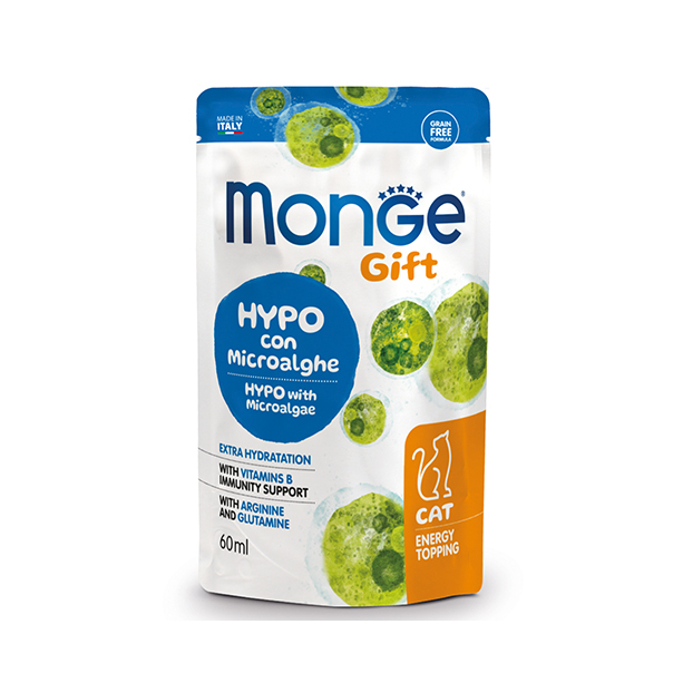 Monge ENERGY TOPPING Hypo - течен, хипоалергичен енергиен топинг с микроводорасли, котка 60мл. main product photo