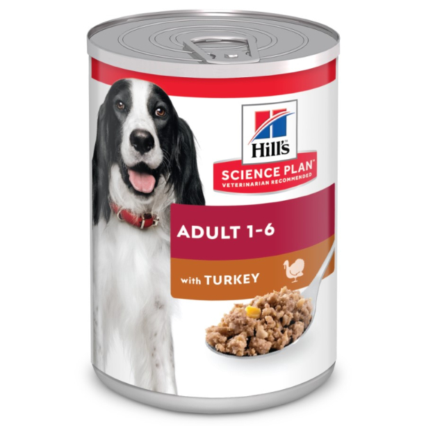 Hill's SP Canine Adult Turkey - за кучета от всички породи над 1г., Пуйка, консерва 370г main product photo