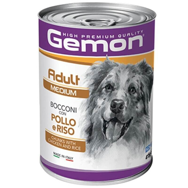 GEMON Adult chicken&rice – за кучета в зряла възраст с пилешко и ориз, консерва 415гр. main product photo