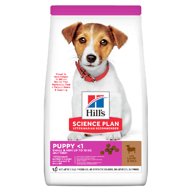 Hill's SP Dog Puppy Small&Mini Lamb - за дребни породи кучета до 10 кг и до 1г., Агне и ориз, 300г main product photo