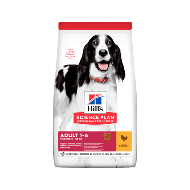 Hill's SP Canine Adult Medium Chicken - за кучета до 25 кг от 1 до 6 г., Пиле, 14кг main product photo