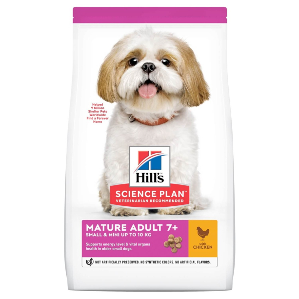 Hill's SP Canine Mature Small&Mini Chicken - за кучета до 10 кг на възраст над 7 г., Пиле, 300г main product photo