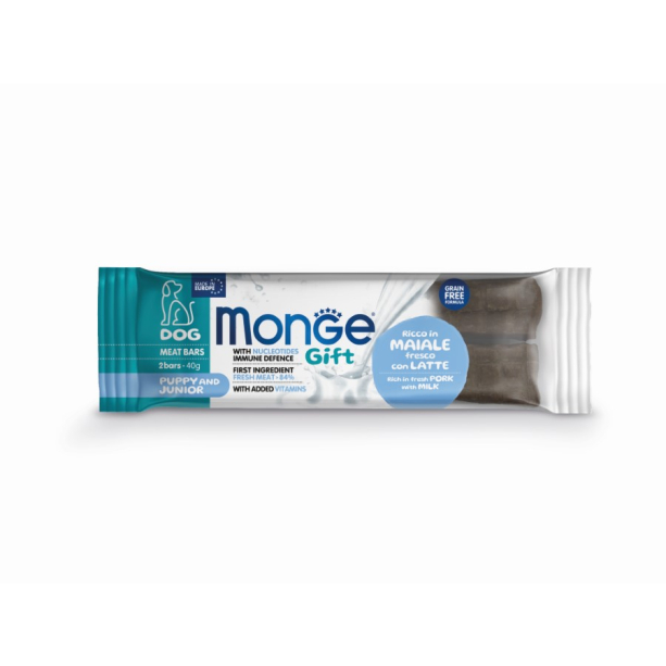 Monge Sticks Meat Bars Puppy&Junior - свинско с мляко и нуклеотиди /за малки кученца/, 40гр. main product photo