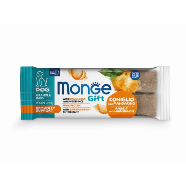 Monge Granola Bar Immunity support - заешко с мандарина /за подсилване на имунитета/, 120гр. main product photo