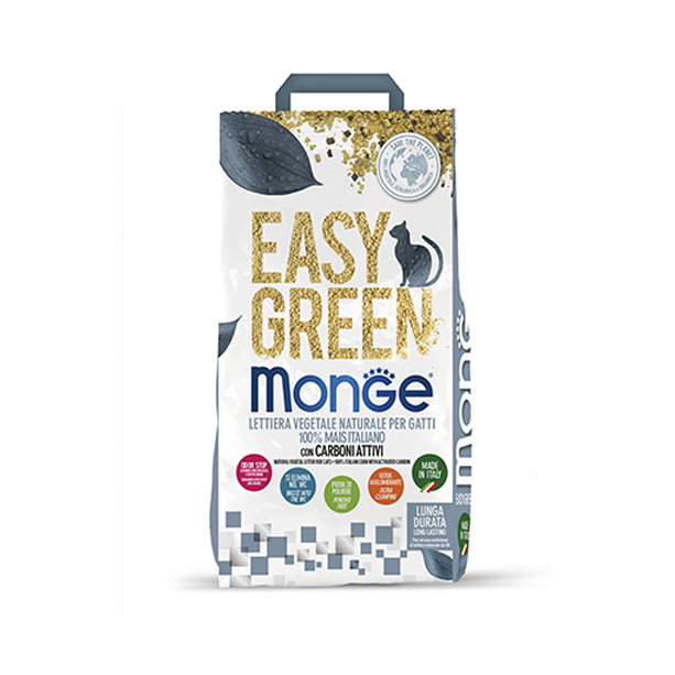 Easy Green Monge - котешка тоалетна 100% царевица с активен въглен, 10л. main product photo