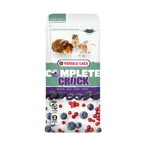 Versele Laga Crock Complete Berry 50g - бисквитки с пълнеж с вкус на горски плодове, гризачи 50g main product photo