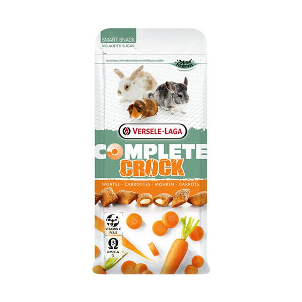Versele Laga Crock Complete Carrot 50g - бисквитки с пълнеж с вкус на моркови, гризачи 50g main product photo