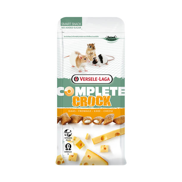 Versele Laga Crock Complete Cheese 50g - бисквитки с пълнеж с вкус на сирене, гризачи 50g main product photo
