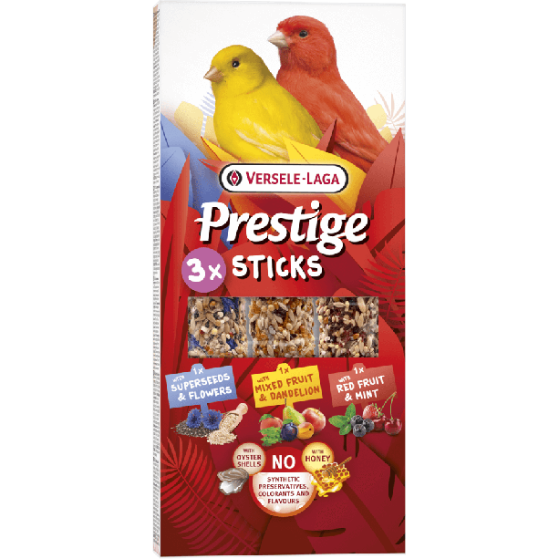 Versele Laga Sticks Canaries Triple Variety - 3бр. стик за канарче, 3 различни вкуса, 90г main product photo