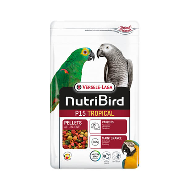 Versele Laga NUTRIBIRD Р15 Tropical - пълноценна екструдирана храна за големи папагали 3kg main product photo
