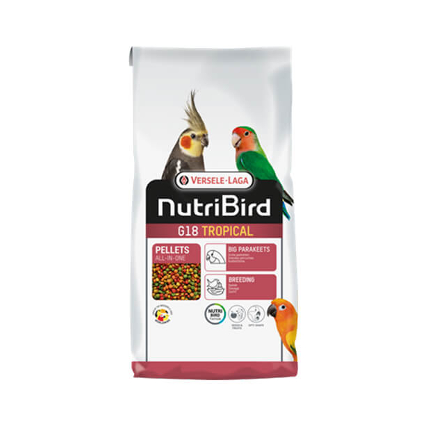 Versele Laga NUTRIBIRD G18 Tropical - пълноценна екструдирана храна за средни папагали 10kg main product photo