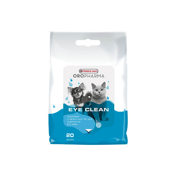 Versele Laga Eye Clean Cat/Dog - кърпички с лосион за ежедневна грижа за очите, кучето и коте, 20 бр main product photo