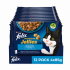 12бр. Purina Felix Sensations за котки в зряла възраст със Сьомга в желе с вкус на Скариди, 4х85g