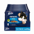12бр. Purina Felix Fantastic за котки в зряла възраст, Асортимент в желе, Сьомга и Писия, 4х85g