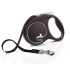 FLEXI BLACK DESIGN ЛЕНТА L - автоматичен повод за куче, черен+сребро, 5 м/50 кг